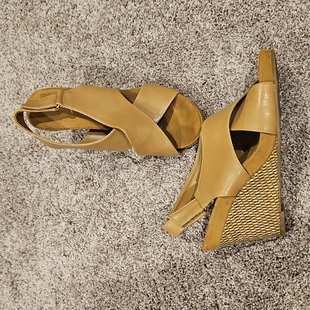 Aerology Tan Wedge Sandals